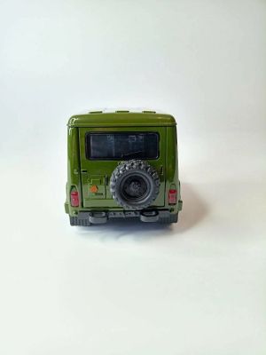 Метален джип Уаз, 1:18, С отварящи се врати, Зелен ретро ван, Класически дизайн 