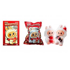 Плюшена играчка Labubu COCA-COLA, Ключодържател изненада, 17см