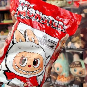 Плюшена играчка Labubu COCA-COLA, Ключодържател изненада, 17см