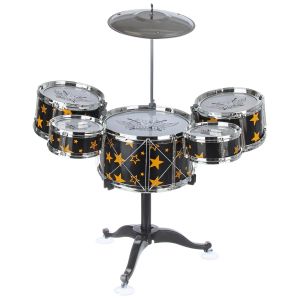 Детски комплект барабани с чинел и столче – Jazz Drums Set