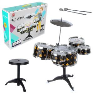 Детски комплект барабани с чинел и столче – Jazz Drums Set