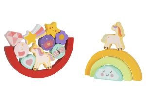 Дървен пъзел и игра за баланс 2в1 Unicorn HP088