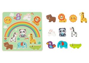 Дървен пъзел и игра за баланс Animals HP095