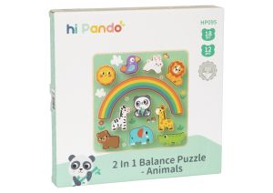 Дървен пъзел и игра за баланс Animals HP095