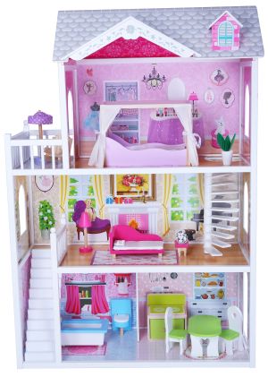 Дървена къща за кукли Aria 4107