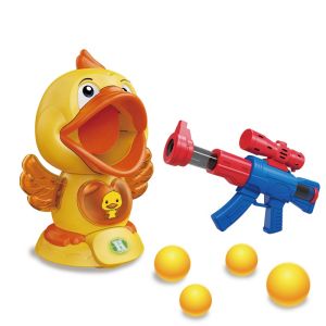 Детски комплект за стрелба с пистолет и движещо се пате, EVA топчета