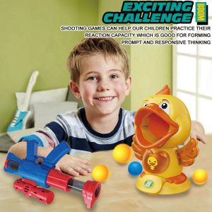 Детски комплект за стрелба с пистолет и движещо се пате, EVA топчета