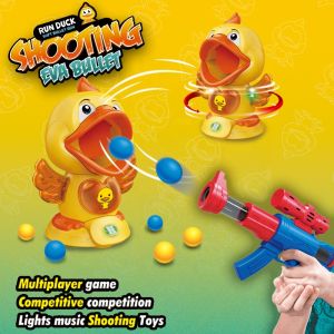 Детски комплект за стрелба с пистолет и движещо се пате, EVA топчета