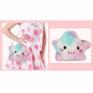 Детски комплект за грим с пухкава чантичка звездичка