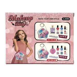 Детски комплект за грим с пухкава чантичка звездичка