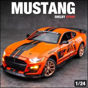 Метален модел кола Mustang Shelby GT500 – 1:24, Оранжев, Без опаковка