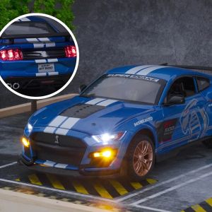 Метална кола Mustang Shelby GT500 – 1:24, Син, Без опаковка