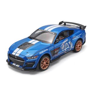Метална кола Mustang Shelby GT500 – 1:24, Син, Без опаковка