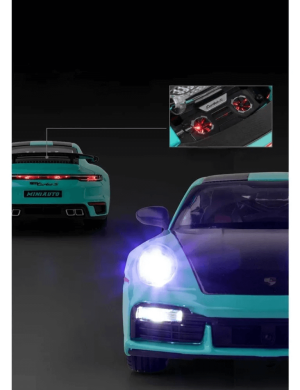 Метална количка Porsche 911 GT3, С отварящи се врати, Бял, 1:32, Без опаковка