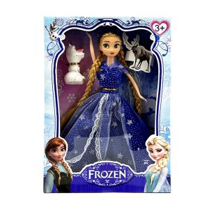Кукла Elsa с дълга плитка, синя рокля и аксесоари