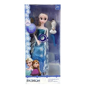 Кукла Елза с рокля, гребен и фигурка Olaf – Frozen