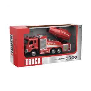 Детски пожарен камион, метална кабина, светлини и звук, с пушек