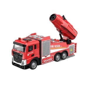 Детски пожарен камион, метална кабина, светлини и звук, с пушек