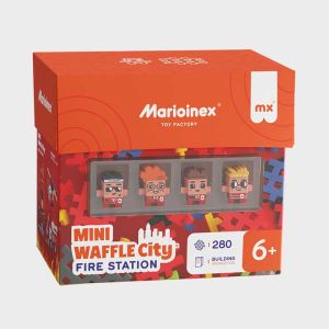 Мини вафлен конструктор Marioinex &quot; Пожарна станция&quot;, 280 части