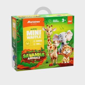 Мини вафлен конструктор Marioinex &quot;Животни от саваната&quot;, 100 части