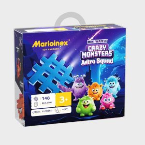 Мини вафлен конструктор Marioinex &quot;Лудите чудовища-отбор астронавти&quot;, 148 части