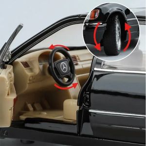 Метална кола Mercedes-Benz S-Class 320 W140 – мащаб 1:24, Черен, Без опаковка