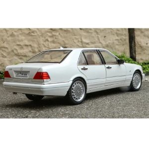 Метална кола Mercedes-Benz S-Class 320 W140 – мащаб 1:24, Бял, Без опаковка