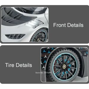 Метална кола Mercedes-AMG ONE – 1:18, сребриста, Сив, Без опаковка