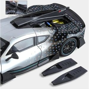 Метална кола Mercedes-AMG ONE – 1:18, сребриста, Сив, Без опаковка