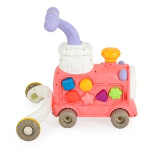 Играчка за прохождане 3в1 Happy Train pink