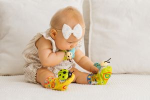 Дрънкалки чорапи Green Beetle Bee 82624