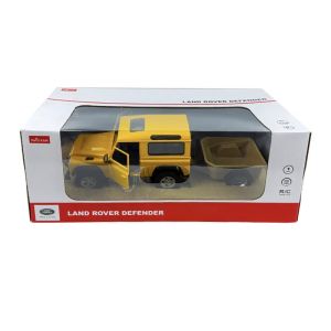 Джип Land Rover Defender с Ремарке – Rastar, Мащаб 1:14, Жълт