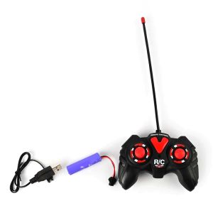 Детски мотор, С дистанционно, Звук и Светлини, 1:20, Червен