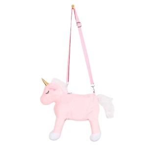 Плюшена чанта Еднорог с регулируема дръжка и забавен 3D дизайн