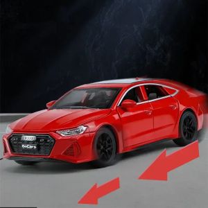 Метална кола Audi RS7, Червена, 1:24, Отваряеми врати и багажник, Без опаковка