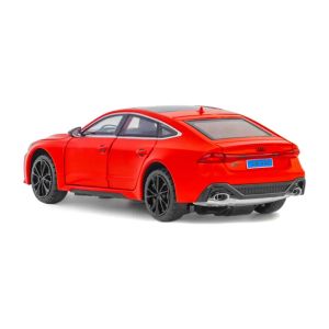 Метална кола Audi RS7, Червена, 1:24, Отваряеми врати и багажник, Без опаковка
