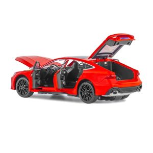 Метална кола Audi RS7, Червена, 1:24, Отваряеми врати и багажник, Без опаковка