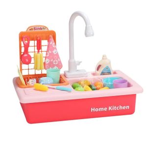 Детска мивка с течаща вода – розова