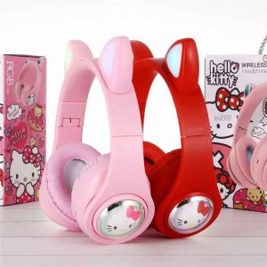 Детски слушалки, Безжични, Hello kitty, Със светлина, Червени