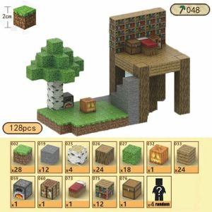 Магнитен конструктор Minecraft стая – 128 части