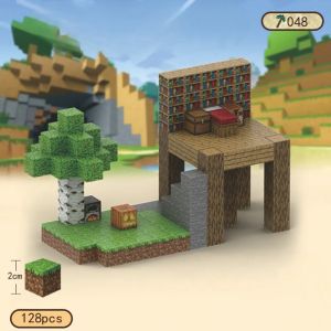 Магнитен конструктор Minecraft стая – 128 части