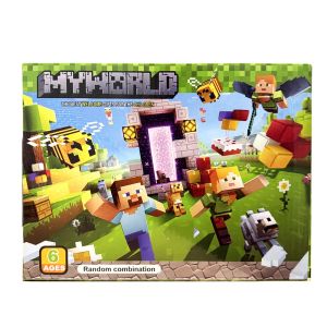 Магнитен конструктор Minecraft черешови дървета – 128 части