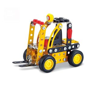 Метален конструктор мотокар 127 части – сглобяем модел Forklift