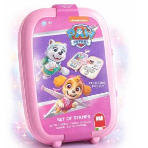 Детски комплект за рисуване "Пес Патрул" в куфарче на колелца - за момиче