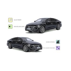 Метална кола Audi A7 1:24 – черен, Без опаковка