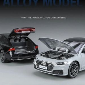 Метална кола Audi A7 1:24 – сив металик, Без опаковка