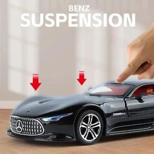 Метална кола Mercedes-Benz Vision GT 1:32 – Черен със светлини, Без опаковка