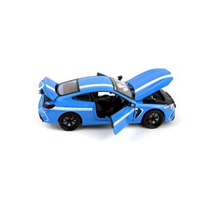 Метална кола BMW M8 Competition 1:24 – син със спортни линии, Без опаковка