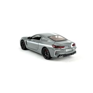 Метална кола BMW M8 Competition 1:24 – сив със спортни линии, Без опаковка