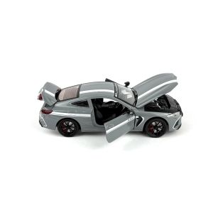Метална кола BMW M8 Competition 1:24 – сив със спортни линии, Без опаковка